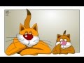 Two bored cats - Happy Birthday greeting