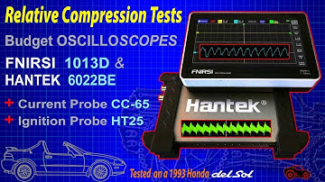 Relative Compression Tests with budget oscilloscopes Fnirsi 1013D, Hantek 6022BE and probes.