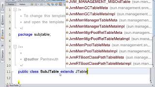 How to Create SubJTable in Java Netbeans