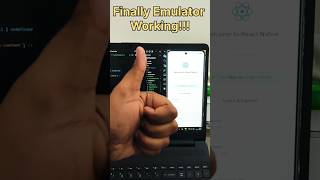 After 2 days… Emulator finally RUNNING! 🔥 #reactnative #emulator #vscode #codingvlog #shorts