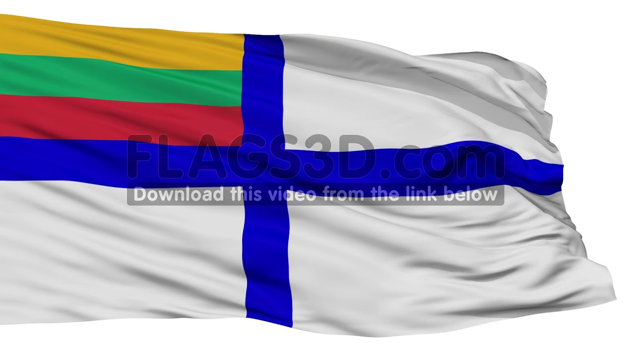 Lithuania Naval Ensign Flag Isolated Seamless Loop