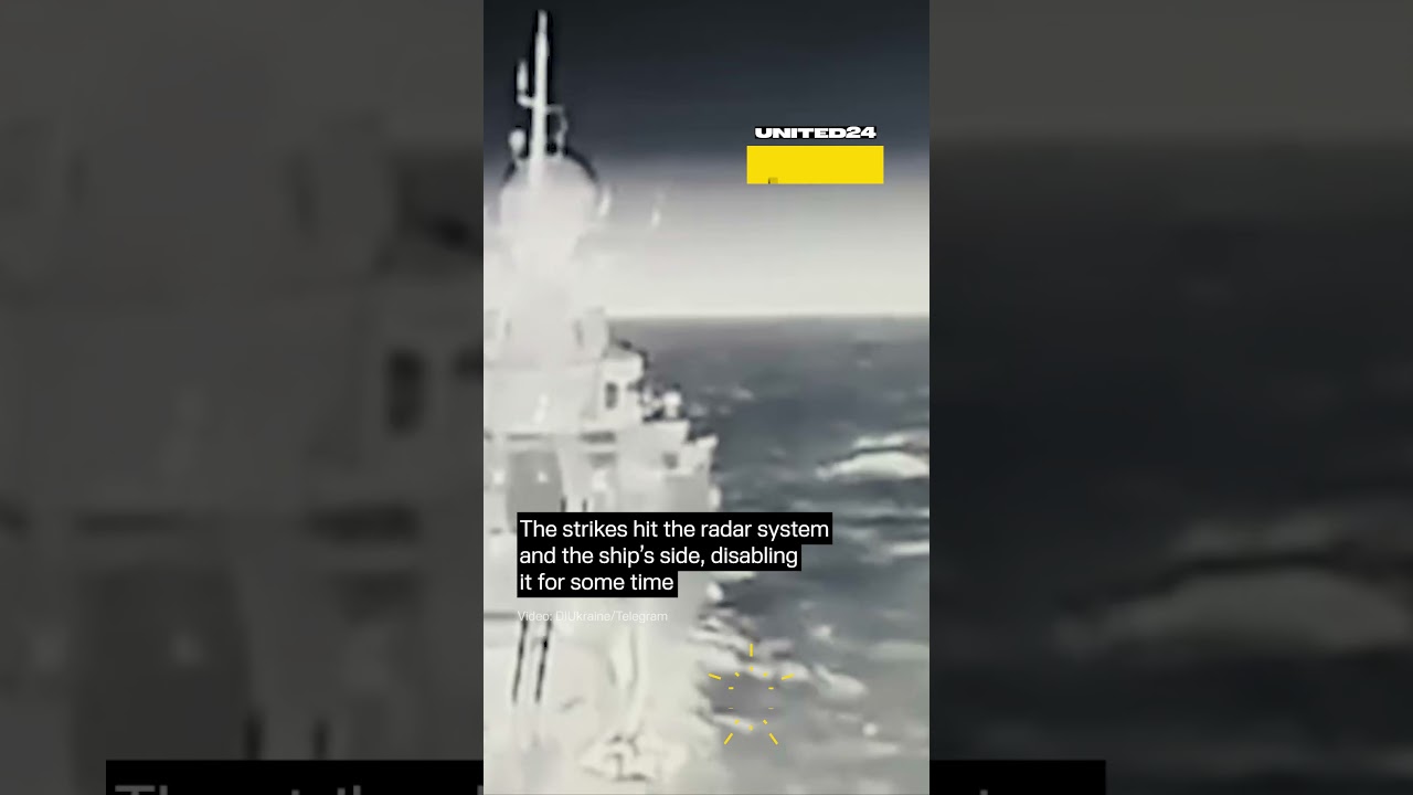 Ukrainian Drone Hit Russian Missile Ship in the Sea of Azov 