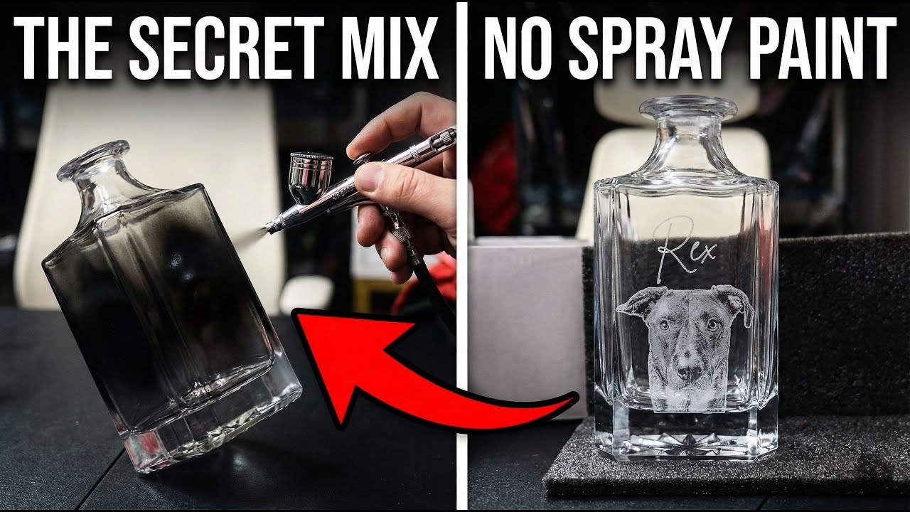 The "Magic Mix" for Photo-Realistic Glass Engraving! (No Expensive Spray!) | xTool S1