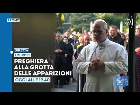 Pope Leo XIV, prayer from Lourdes - Today, September 26 at 7:40 PM live on TV2000