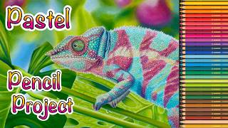 ✨ HOW TO PAINT A CHAMELEON USING PASTEL PENCILS 💫