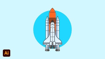 Space Rocket Design In Adobe Illustrator cc 2022 | Tutorial