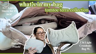 What's in my Bag? tomtoc terra collection! | the essentials 𐙚♡