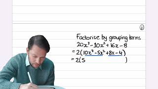 Factorise A Cubic Expression By Grouping Into Pairs Of Terms 365J