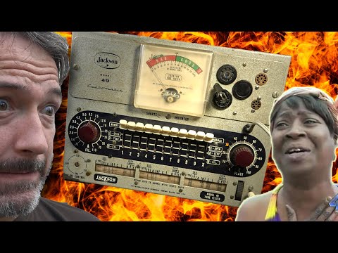 This thing almost burned my house down!  - Jackson Electron Tube Tester Repair & Restoration