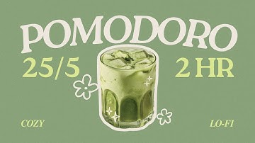 𝓘𝓬𝓮𝓭 𝓜𝓪𝓽𝓬𝓱𝓪 💚 rainy focus session | 25/5 pomodoro timer | cozy lofi deep work music
