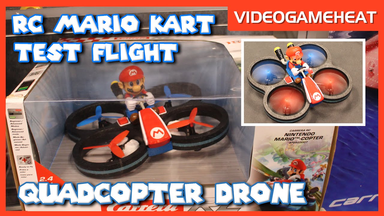 Carrera MARIO KART RC QUADCOPTER DRONE Test Flight PROTOTYPE - YouTube