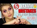 5 COMMON BEAUTY MISTAKES To Stop Doing Right NOW! // Makeup, Skin, & Hair