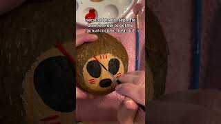 Make a Moana Craft-  Kakamora out of a coconut #diy #disneyhome #disneycrafts