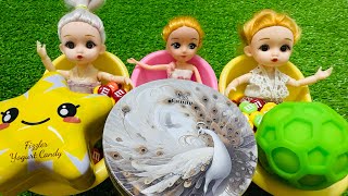 3 Super Sweet Candy Bath Dolls Asmr Toys & Candy Surprise With M&Ms