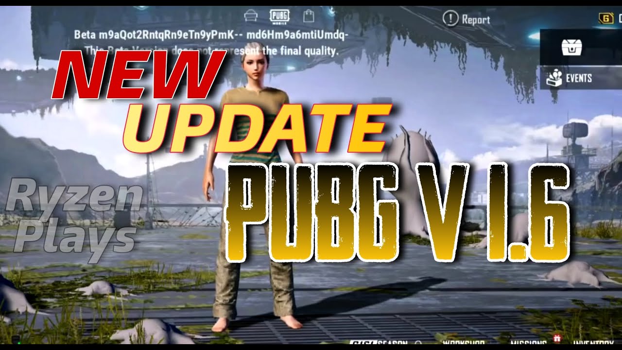 PUBG New update V 1.6 Update leaks