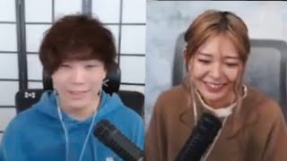 Sykkuno and Miyoung reacting  to Foolish Gamers speedrunning a burger