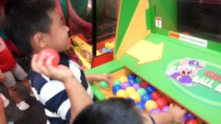 Kids blast balls at Chucke's