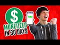 How to Get Monetized on YouTube in 30 Days (Make Money On YouTube)