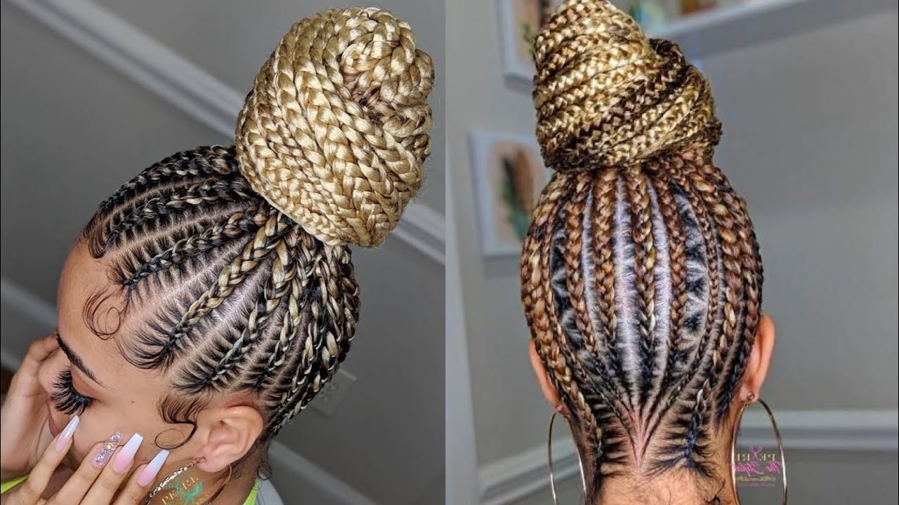 BEAUTIFULLY BRAID HAIRSTYLES WITH A BUN - YouTube