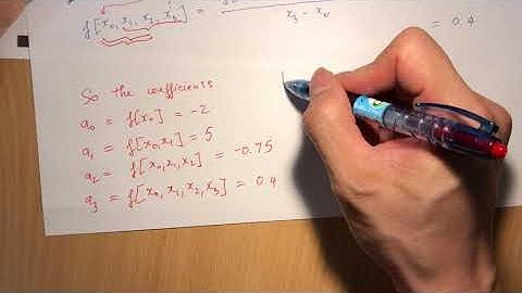 T1e3-Polynomial interpolation using divided difference table