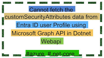 Cannot fetch the customSecurityAttributes data from Entra ID user Profile using Microsoft Graph API