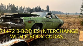 B and E Bodies are interchangeable. Some parts. #nonamenationals  #diy #mopar #bbody #ebody  #viral 