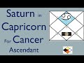 Saturn in Capricorn For Cancer Ascendant (Saturn in 7th House for Cancer Asc)