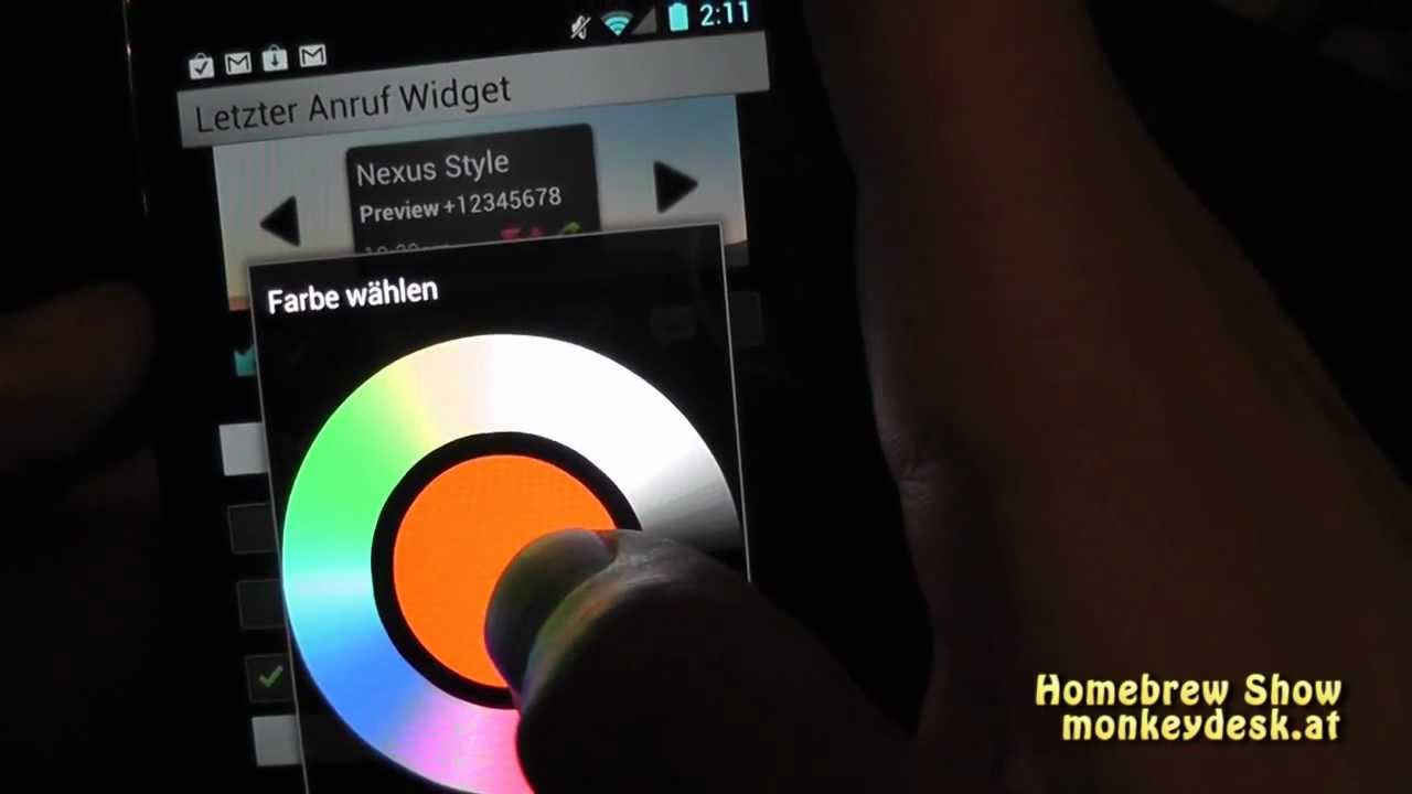 Android Last Call Widget