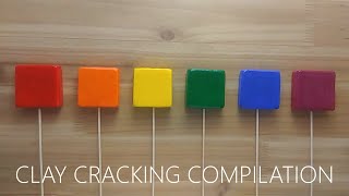 Rainbow square clay cracking compilation 3 천사점토 무지개 네모 점토 부수기 위주로 편집 3