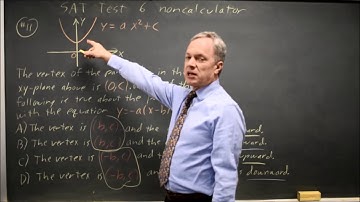 SAT Test 6: quadratic equations - question #3-11