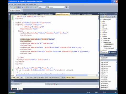 asp 54 customize gridview columns on deleteUser page