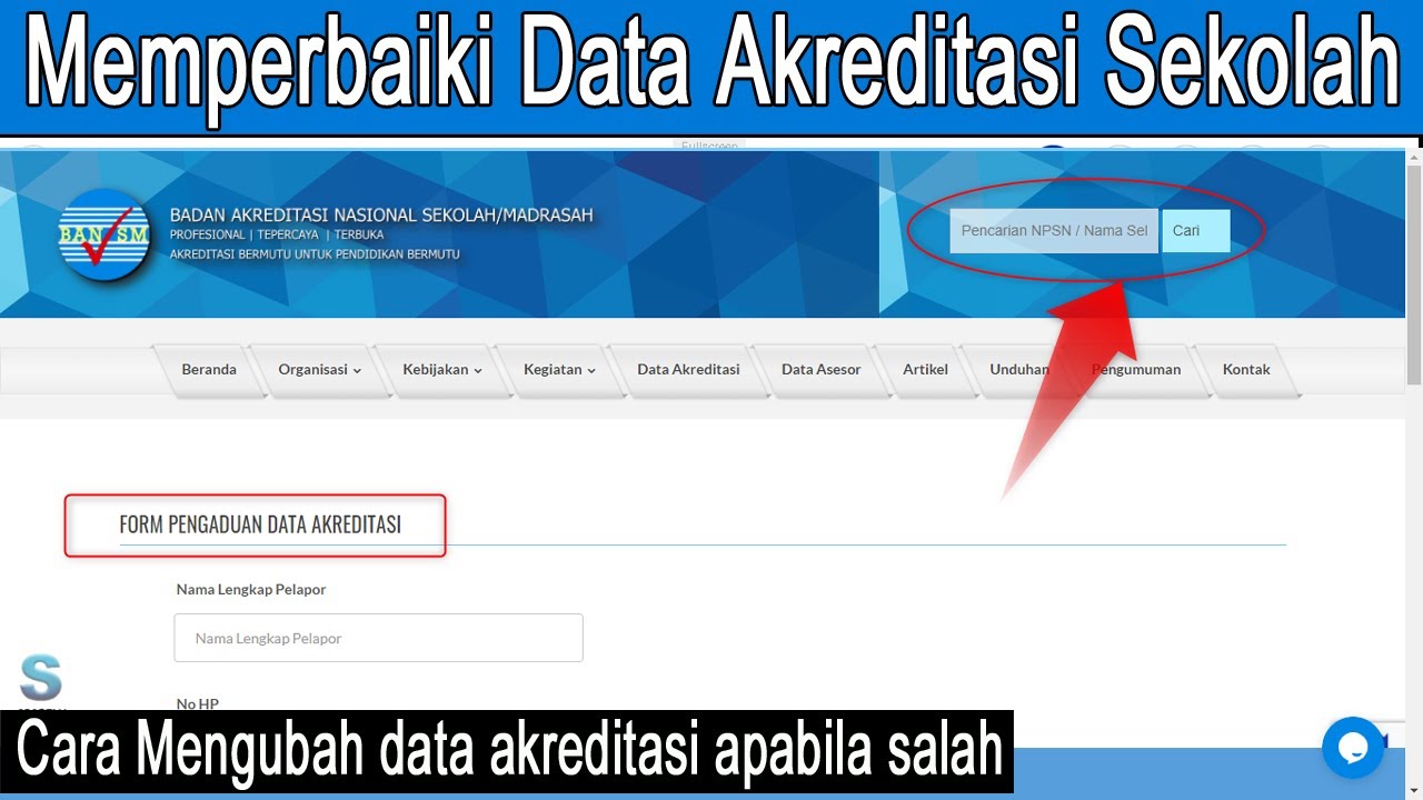 Cara Memperbaiki Data Akreditasi Sekolah