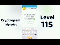 Cryptogram Tripledo Level 115 Solutions 🧩 | Logic Puzzle Game | Mini Boss