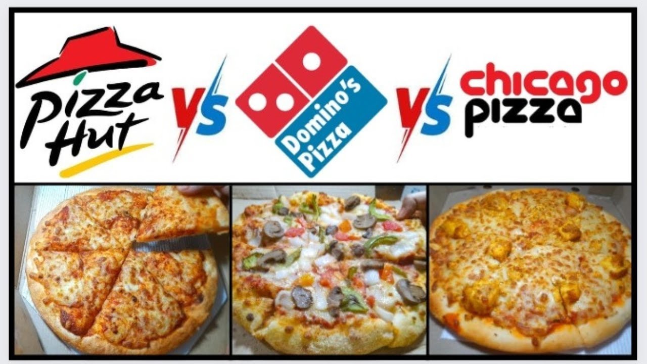 Domino's 🍕 vs Chicago pizza 🍕 vs pizza hut farmhouse pizza vs