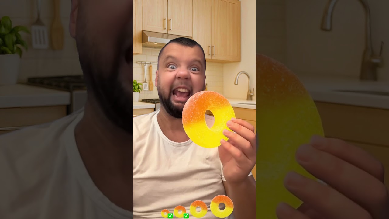 Tom sings sweet gummy peach ring asmr