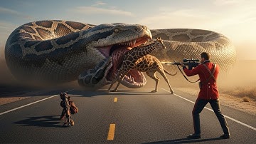 Brave Heroes Save Mother Giraffe From Giant Python  Real Animal Rescue