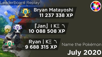 QuizUp - Leaderboard Replay of July 2020 in Name the Pokémon