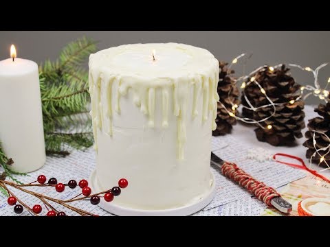 amazing-christmas-candle-cake-|-how-to-make-christmas-cake