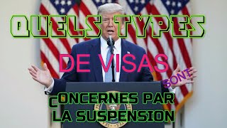 IMMIGRATION| QUELS TYPES DES VISAS SONT CONCERNES PAR LA SUSPENSION DE L'IMMIGRATION AUX USA?