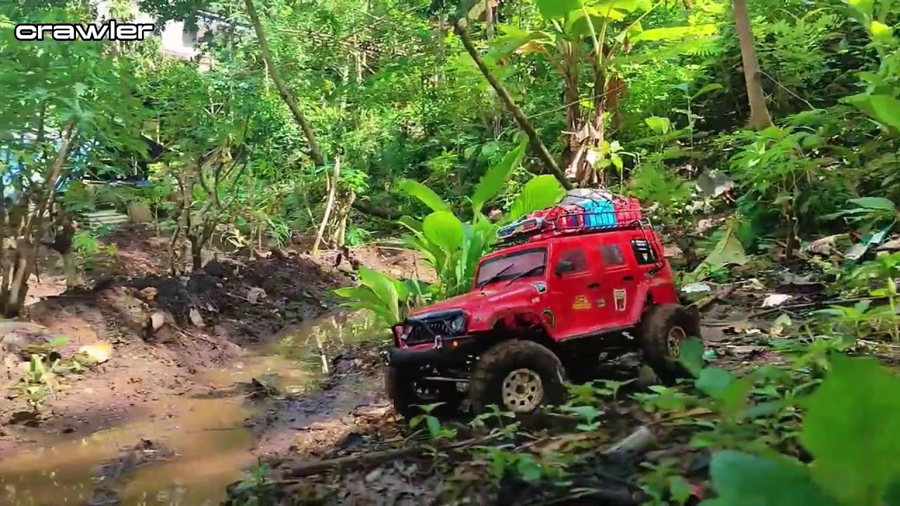 Mud, Power, and Grit: Red RC Car Takes Off-Road to the Extreme 17