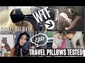 TRAVEL HACKS TO SLEEP ON A PLANE EVERYONE MUST KNOW: TESTING CRAZY TRAVEL PILLOWS image