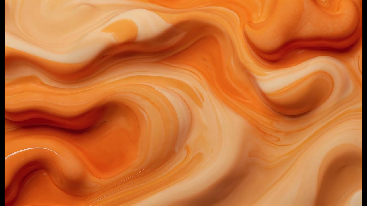 Orange Creamsicle Swirls 🧡 Visual ASMR | No Talking | Smooth Liquid
