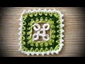 Grannymuster mit Kreisen in der Mitte #häkeln #petraperle #crochet #grannysquare #granny