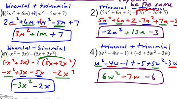 8.1 Part 2 Notes Video- Polynomial Classification and Adding Subtracting Polynomials
