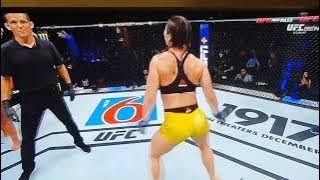 Extremely happy UFC Fighter celebrates her win with a twerk and dance 👊🇧🇷🍑😂