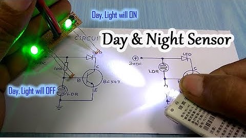 Day & Night Sensor using LDR || Dark and Light Sensor using BC547