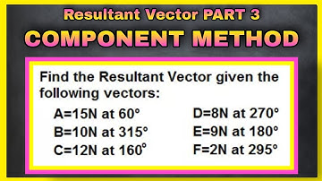 HOW TO USE COMPONENT METHOD given the magnitude and angle without direction? | Resultant Vector