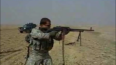 PKM Machine Gun Standing