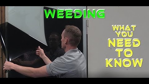 Window Tint Installation Pattern Weeding