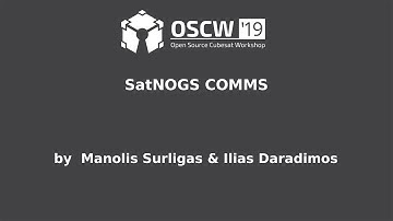 OSCW 2019 - SatNOGS COMMS
